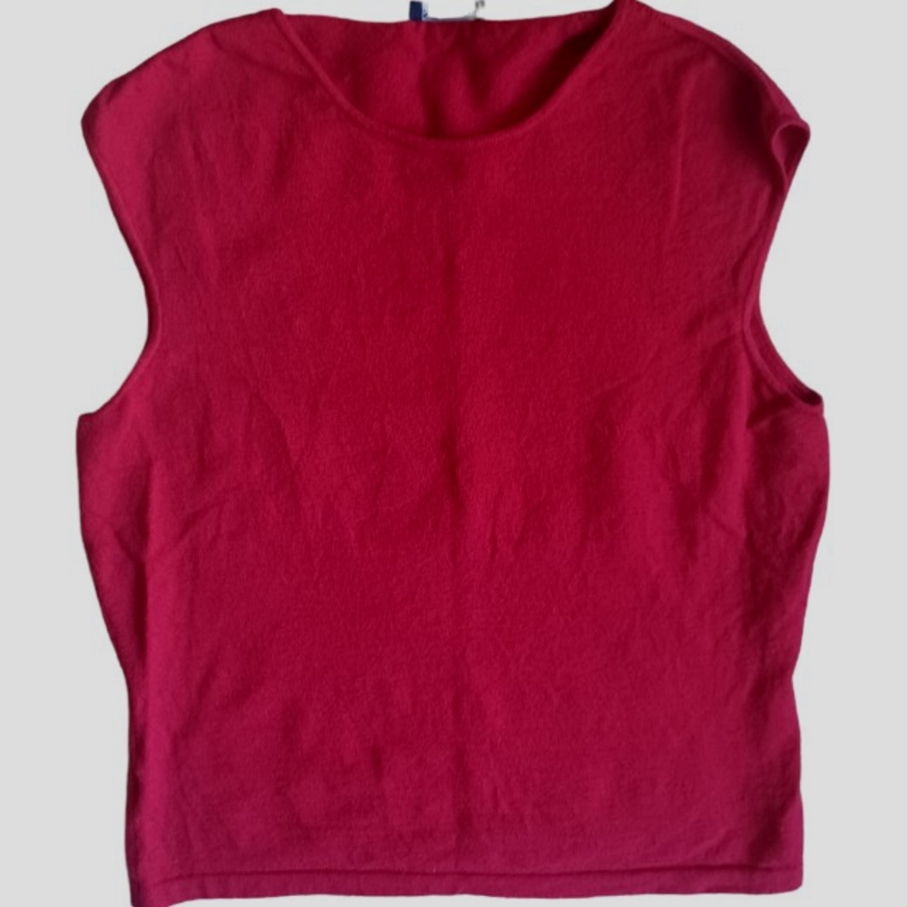 Ann taylor red wool blend sweater vest sz XL